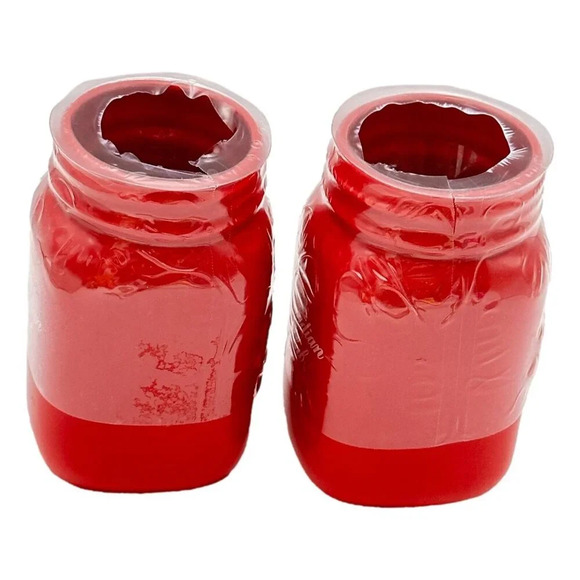 Canadian Club Ceramic Jar Lot 2 Whisky Red Maple Leaf Mason Jar Promo New - Picture 2 of 7